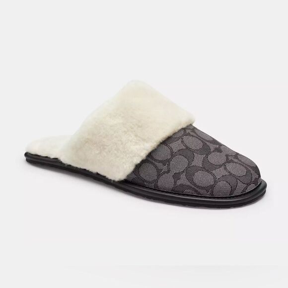 NWT Coach‎ Zena Slipper In Signature Jacquard size US8 - Picture 1 of 6